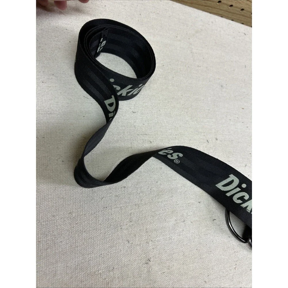 Dickies D-Ring Nylon Web Belt Black One Size Adjustable Logo Workwear Punk Skate